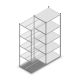 Legbordstelling Medium Duty 2200x850x700mm (hxbxd) 5 niveaus verzinkt aanbouwsectie