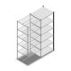 Legbordstelling Medium Duty 2200x850x700mm (hxbxd) 6 niveaus antraciet aanbouwsectie