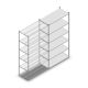 Legbordstelling Medium Duty 3000x1300x600mm (hxbxd) 6 niveaus verzinkt aanbouwsectie