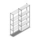 Legbordstelling Light Duty 2000x850x300 mm (hxbxd) 5 niveaus aanbouwsectie
