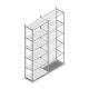 Legbordstelling Light Duty 2500x850x400 mm (hxbxd) 6 niveaus beginsectie