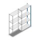 Legbordstelling Medium Duty 2000x1000x400 mm (hxbxd) 4 niveaus blauw aanbouwsectie