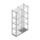 Legbordstelling Medium Duty 2000x550x400 mm (hxbxd) 5 niveaus verzinkt beginsectie