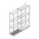 Legbordstelling Medium Duty 2000x850x400 mm (hxbxd) 4 niveaus verzinkt aanbouwsectie