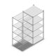 Legbordstelling Medium Duty 2000x850x800 mm (hxbxd) 5 niveaus verzinkt aanbouwsectie