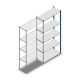 Legbordstelling Medium Duty 2200x1000x400 mm (hxbxd) 5 niveaus blauw aanbouwsectie 