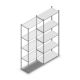 Legbordstelling Medium Duty 2200x850x400 mm (hxbxd) 5 niveaus verzinkt aanbouwsectie