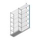 Legbordstelling Medium Duty 2500x1000x400 mm (hxbxd) 6 niveaus blauw aanbouwsectie 
