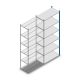 Legbordstelling Medium Duty 2500x1000x500 mm (hxbxd) 6 niveaus blauw aanbouwsectie 