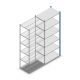 Legbordstelling Medium Duty 2500x1000x600 mm (hxbxd) 6 niveaus blauw aanbouwsectie 