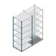 Legbordstelling Medium Duty 2500x1000x800 mm (hxbxd) 6 niveaus blauw beginsectie