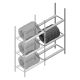 Bandenstelling Medium Duty 2000x1000x700 mm (hxbxd) 3 niveaus aanbouwsectie