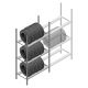 Bandenstelling Medium Duty 2200x1000x700 mm (hxbxd) 3 niveaus beginsectie