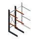 Zware draagarmstelling enkelzijdig 3000x1000x1200mm (hxbxd) 2 niveaus beginsectie