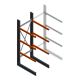 Zware draagarmstelling enkelzijdig 3000x1000x1000mm (hxbxd) 3 niveaus beginsectie