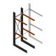 Zware draagarmstelling enkelzijdig 3000x800x1500mm (hxbxd) 2 niveaus beginsectie