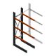 Zware draagarmstelling enkelzijdig 3000x800x1000mm (hxbxd) 3 niveaus beginsectie
