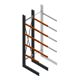 Zware draagarmstelling enkelzijdig 4000x800x1500mm (hxbxd) 4 niveaus beginsectie