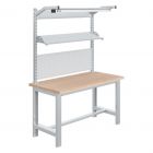 Werkbank Sofame 24W LED-verlichting multiplex 40mm 1500x750x840mm 1500kg Grijs