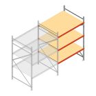 Grootvakstelling AR 2250x1850x1200 mm (hxbxd) 3 niveaus verzinkt aanbouwsectie