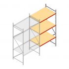 Grootvakstelling AR 3000x1850x1000 mm (hxbxd) 3 niveaus verzinkt aanbouwsectie met voorgemonteerde frames