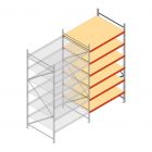 Grootvakstelling AR 3000x1850x1200 mm (hxbxd) 6 niveaus verzinkt aanbouwsectie met voorgemonteerde frames