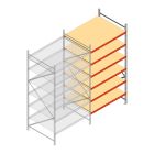 Grootvakstelling AR 3000x1850x1200 mm (hxbxd) 6 niveaus verzinkt aanbouwsectie