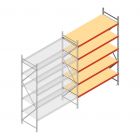 Grootvakstelling AR 3000x2010x800 mm (hxbxd) 5 niveaus verzinkt aanbouwsectie met voorgemonteerde frames