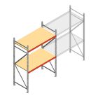 Grootvakstelling AR 2250x1850x900 mm (hxbxd) 2 niveaus verzinkt beginsectie
