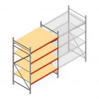 Grootvakstelling AR 2250x1850x1000 mm (hxbxd) 4 niveaus verzinkt beginsectie met voorgemonteerde frames