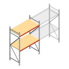 Grootvakstelling AR 2500x1850x900 mm (hxbxd) 2 niveaus verzinkt beginsectie