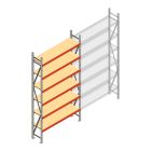 Grootvakstelling AR 3000x1610x400 mm (hxbxd) 6 niveaus verzinkt beginsectie met voorgemonteerde frames