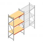 Grootvakstelling AR 3000x1850x800 mm (hxbxd) 3 niveaus verzinkt beginsectie met voorgemonteerde frames