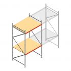 Grootvakstelling AR 3000x1610x1200 mm (hxbxd) 2 niveaus verzinkt beginsectie met voorgemonteerde frames