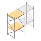 Grootvakstelling AR 3000x1850x1200 mm (hxbxd) 2 niveaus verzinkt beginsectie