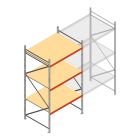 Grootvakstelling AR 3000x1610x1200 mm (hxbxd) 3 niveaus verzinkt beginsectie