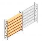 Grootvakstelling AR 2250x2250x500 mm (hxbxd) 6 niveaus verzinkt beginsectie