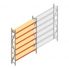 Grootvakstelling AR 3000x2010x500 mm (hxbxd) 6 niveaus verzinkt beginsectie met voorgemonteerde frames