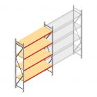 Grootvakstelling AR 3000x2010x600 mm (hxbxd) 4 niveaus verzinkt beginsectie met voorgemonteerde frames