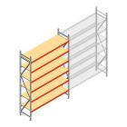 Grootvakstelling AR 3000x2010x600 mm (hxbxd) 6 niveaus verzinkt beginsectie