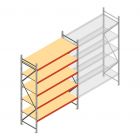 Grootvakstelling AR 3000x2250x800 mm (hxbxd) 5 niveaus verzinkt beginsectie met voorgemonteerde frames
