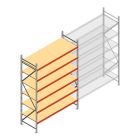 Grootvakstelling AR 3000x2250x800 mm (hxbxd) 6 niveaus verzinkt beginsectie