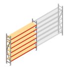 Grootvakstelling AR 2250x2700x500 mm (hxbxd) 6 niveaus verzinkt beginsectie met voorgemonteerde frames