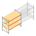 Grootvakstelling AR 2250x2700x1200 mm (hxbxd) 3 niveaus verzinkt beginsectie