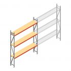 Grootvakstelling AR 3000x2700x400 mm (hxbxd) 3 niveaus verzinkt beginsectie