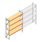 Grootvakstelling AR 3000x2700x600 mm (hxbxd) 4 niveaus verzinkt beginsectie