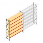 Grootvakstelling AR 3000x2700x600 mm (hxbxd) 6 niveaus verzinkt beginsectie met voorgemonteerde frames