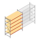 Grootvakstelling AR 3000x2700x1000 mm (hxbxd) 5 niveaus verzinkt beginsectie
