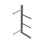 Zware draagarmstelling thermisch verzinkt enkelzijdig 3500x1000x1200mm (hxbxd) 2 niveaus aanbouwsectie