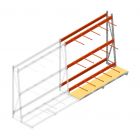 Stelling voor verticale opslag AR enkelzijdig 2000x1850x900 mm (hxbxd) 3 niveaus aanbouwsectie